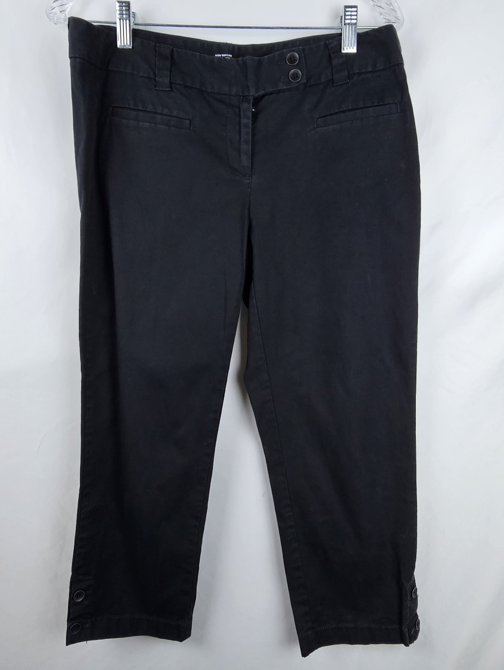 Ann Taylor Loft Original Crop Black Pants Women's 4 Office Timeless Preppy